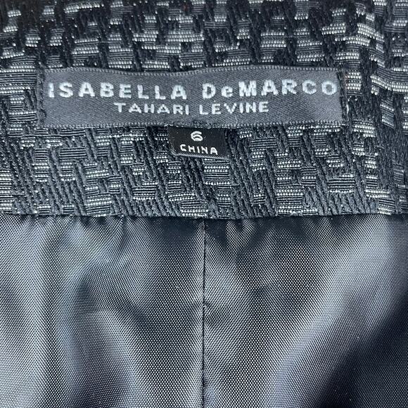 Isabella DeMarco Tahari Levine Women's Black Blazer Jacket Size 6 Career Office - Picture 3 of 7